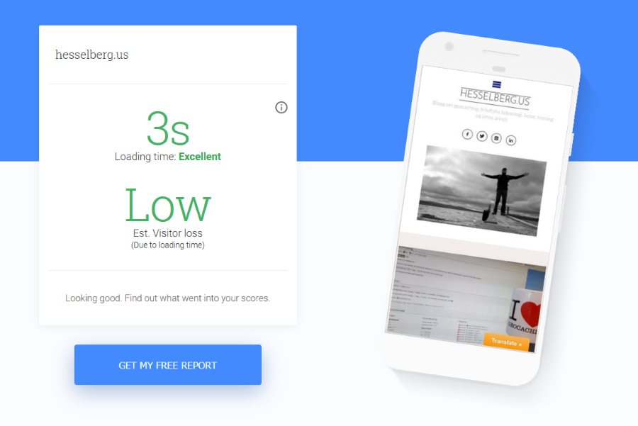 Lastetid på 3 sekunder. Google anser dette som "Excellent". seo hjelper